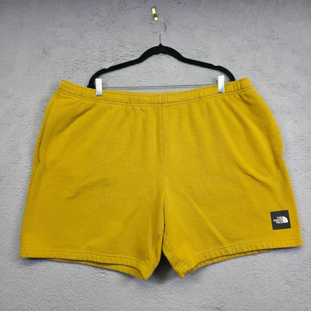 The North Face Never Stop Sweat Shorts Mens 3XL Mineral Gold Fleece Lined Lounge